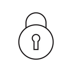 Graphic flat padlock icon for your design and website