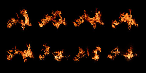 Thermal power lamp, red, yellow, 8 images, burning fuel. At night, peculiar shapes are suitable for...