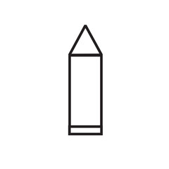 Graphic flat pencil icon for your design and website