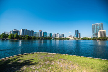 Downtown Orlando from Lake Eola Park