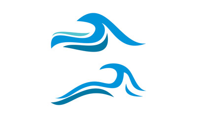 set water wave logo vector