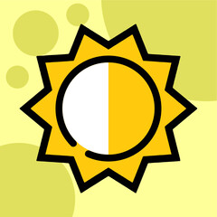 Illustration Vector Graphic of brightness, sun, weather icon