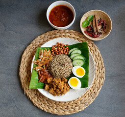 Healthy and delicious homemade Malaysian meal. Quinoa Nasi Lemak . Ideal for breakfast, brunch, lunch and dinner filled with nutitions
