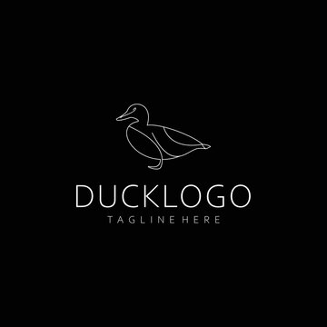 Duck logo design icon tamplate