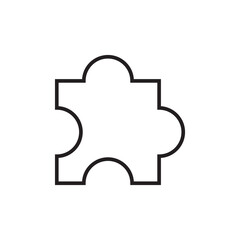 Graphic flat puzzle icon for your design and website