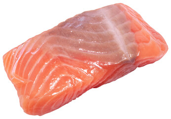 piece of salmon fillet isolated 