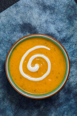 Autumn Carrot and Coriander Soup With Cream