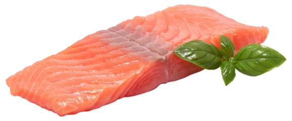 piece of salmon fillet isolated 