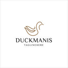 Duck logo vector illustration design