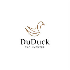 Duck logo vector illustration design