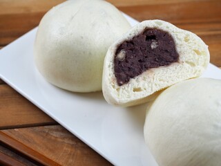 아시아 음식 팥 찐빵, 식사
