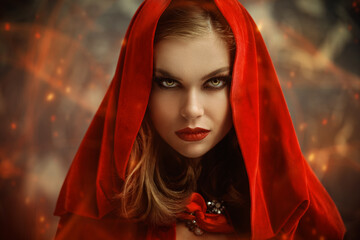 magician in red cloak