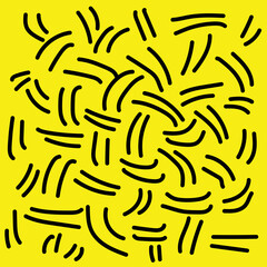 Yellow background with black line pattern