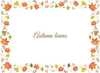 秋　イラストフレーム