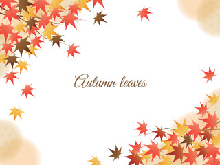 Obraz premium 秋 紅葉もみじフレーム