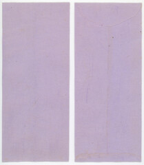 blank 1930 vintage japanese traditional paper light purple "washi" texture envelope both sides