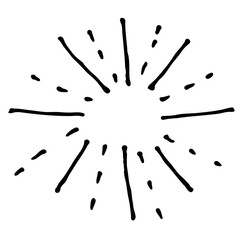 Firework hand drawn white background