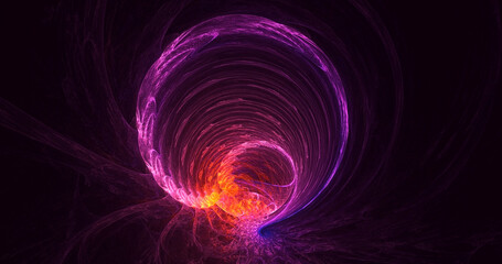 3D rendering abstract round light background