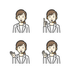 コールセンターの女性スタッフ