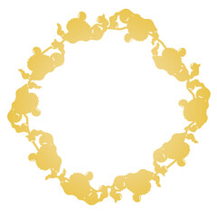 Gradient silhouette wreath