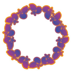 Gradient silhouette wreath