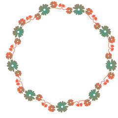 Gradient silhouette wreath