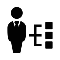 Business hierarchy icon vector graphic illustration