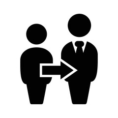 Career growth icon vector graphic illustration