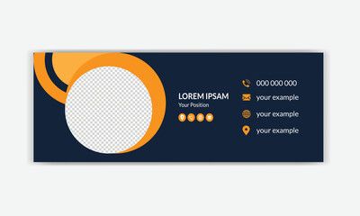 Email signature template design. Corporate email signature banner