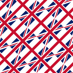 seamless pattern of england and union jack flags. vector illustration