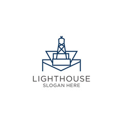 Ligh house logo icon vector image