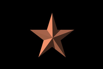 star shape black background 3d rendering