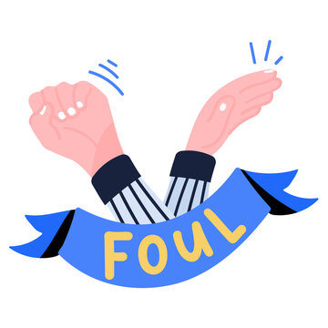 Modern Flat Icon Of A Foul