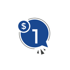1 dollar price tag. 1$ dollar USD price symbol. price 1 Dollar sale banner in USD. Business or shopping promotion marketing concept
