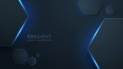 Modern black blue frame design concept innovation technology background. Black dimension background vector Illustration