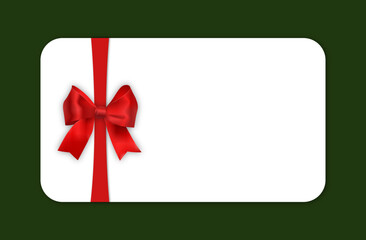 Geschenkkarte mit roter Schleife