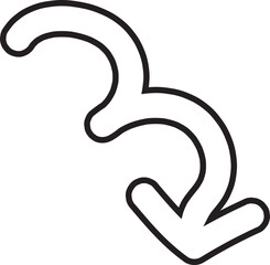 Fototapeta premium arrow hand drawn icon