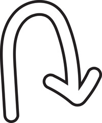 arrow hand drawn icon