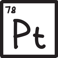 periodic table doodle icon