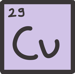 Naklejka premium periodic table doodle icon