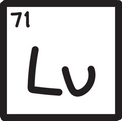 periodic table doodle icon