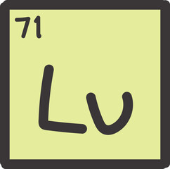 periodic table doodle icon