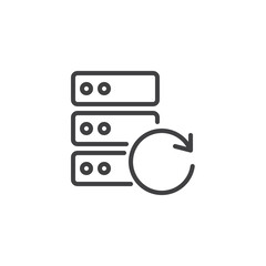 Data recovery line icon