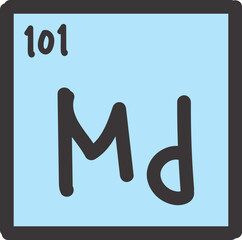 periodic table doodle icon
