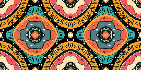 seamless ethnic pattern design.Geometric ethnic oriental ikat pattern traditional Design.Geometric ethnic oriental pattern traditional Design for background,carpet,clothing,wrapping,fabric,embroidery