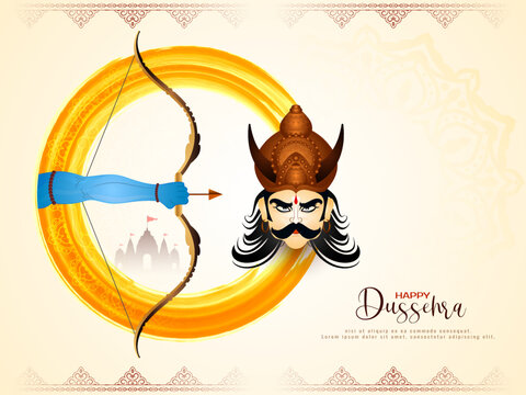 Indian cultural Happy Dussehra festival vijaya dashami background design