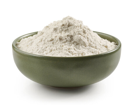 green bowl of flour
