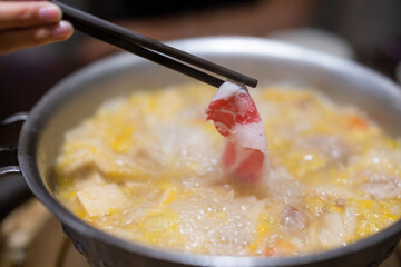 Hot sauerkraut white meat pot, chinese cuisine