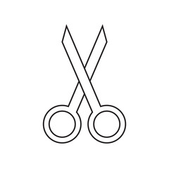 Graphic flat scissor icon for your design and website