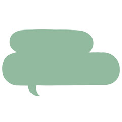 Speech bubble vector illustration in flat color design